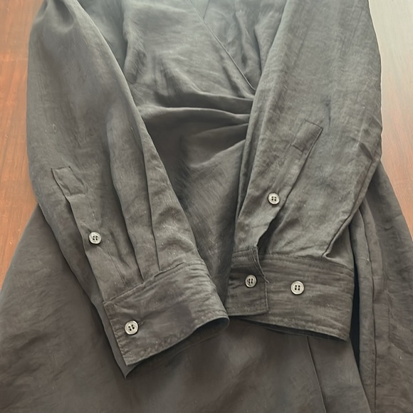 Zara Black Wrap V-Neck Long Sleeves Mini Dress Size S - Picture 15 of 17